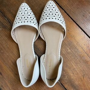 Isaac Mizrahi White Summer Cut Out Shoes 8